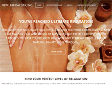 Tablet Screenshot of newleaf-dayspa.com